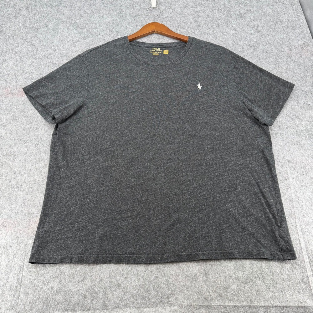 Polo Ralph Lauren Mens 2XB T-Shirt Dark Charcoal Grey Heather Short Sleeve Pony